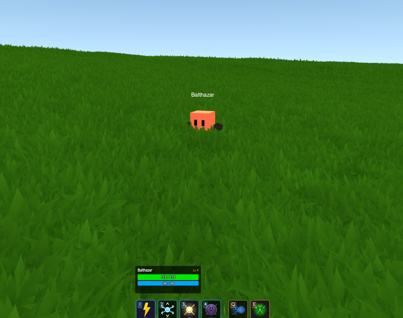 Everwilds: a character in a 3D world with nameplates and an MMORPG-style interface.